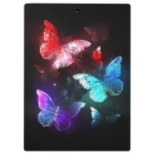 Drie golvende Butterflies op nachtachtergrond Klembord (Achterkant)