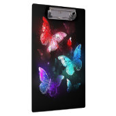 Drie golvende Butterflies op nachtachtergrond Klembord (Rechts)