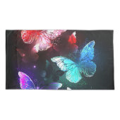 Drie golvende Butterflies op nachtachtergrond Kussensloop (Achterkant-Links)