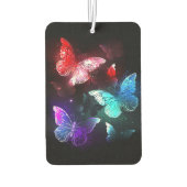 Drie golvende Butterflies op nachtachtergrond Luchtverfrisser (Achterkant)