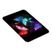 Drie golvende Butterflies op nachtachtergrond Magneet (Rechterzijde)