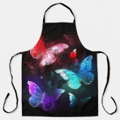 Drie golvende Butterflies op nachtachtergrond Schort (Voorkant)