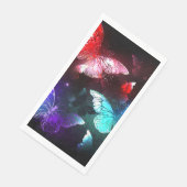 Drie golvende Butterflies op nachtachtergrond Servet (Hoek)