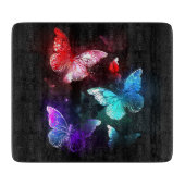 Drie golvende Butterflies op nachtachtergrond Snijplank (Voorkant)