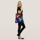 Drie golvende Butterflies op nachtachtergrond Tote Bag (Op model)