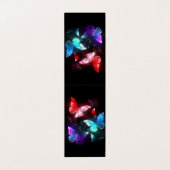 Drie golvende Butterflies op nachtachtergrond Visitekaartje (Buitenkant ongevouwen)