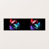 Drie golvende Butterflies op nachtachtergrond Visitekaartje (Buitenkant ongevouwen)