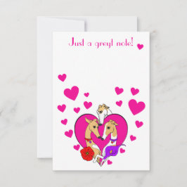 Drie Gorgeuze Greyhounds Valentijn Notitiekaartje