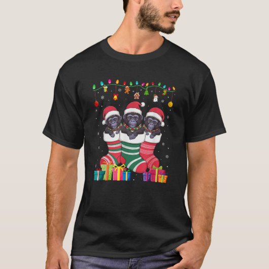 Drie Gorilla in Sok Grappige Jongens Meisjes Kinde T-shirt (Voorkant)