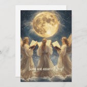 Drie Gouden Engelen Kerstkaart (Voorkant / Achterkant)