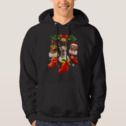 Drie gouden rector in Sock met Kerstmis Xm Hoodie (Voorkant)