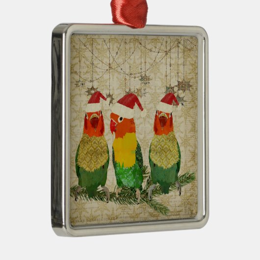 Drie Gouden Vogelversiering Metalen Ornament (Rechts)
