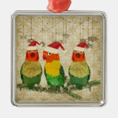 Drie Gouden Vogelversiering Metalen Ornament (Voorkant)