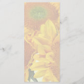 Drie Gouden Zonnebloemen Menu (Achterkant)