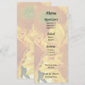 Drie Gouden Zonnebloemen Menu (Voorkant / Achterkant)