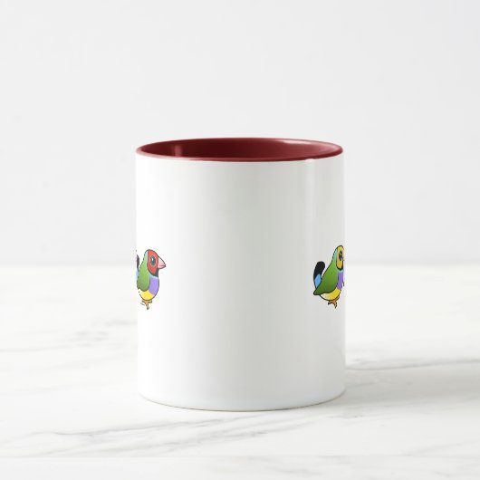 Drie Gouldian Finches Mok (Midden)
