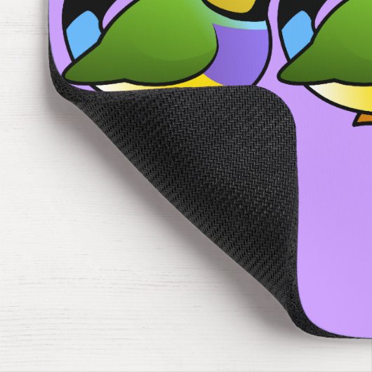 Drie Gouldian Finches Muismat (Hoek)