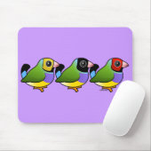 Drie Gouldian Finches Muismat (Met muis)