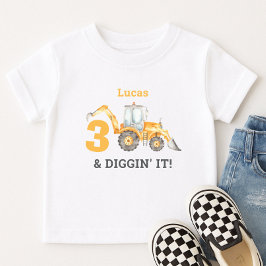 Drie & Graaft Het Bouwfeest 3e Verjaardagsnaam Kinder Shirts