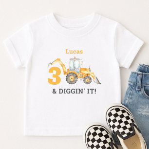 Drie & Graaft Het Bouwfeest 3e Verjaardagsnaam Kinder Shirts