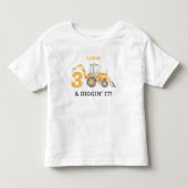 Drie & Graaft Het Bouwfeest 3e Verjaardagsnaam Kinder Shirts (Voorkant)