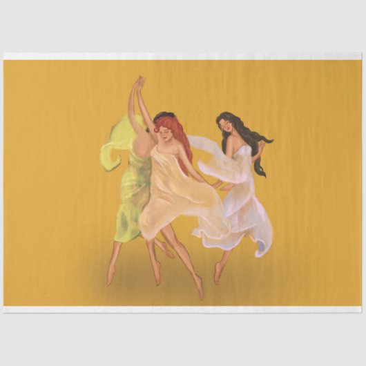 Drie Graces Fairies Fairy Fae Decoupage Tissuepapier (Voorkant)