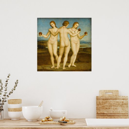 Drie Graces Raphael Sanzio Poster (Keuken)