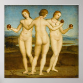 Drie Graces Raphael Sanzio Poster (Voorkant)