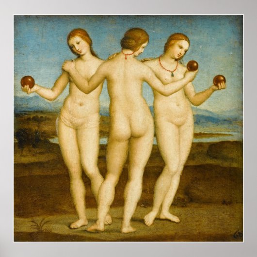 Drie Graces Raphael Sanzio Poster (Voorkant)