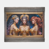 Drie Graces van de Griekse mythologie door Xzendor Fleece Deken (Voorkant (Horizontaal))
