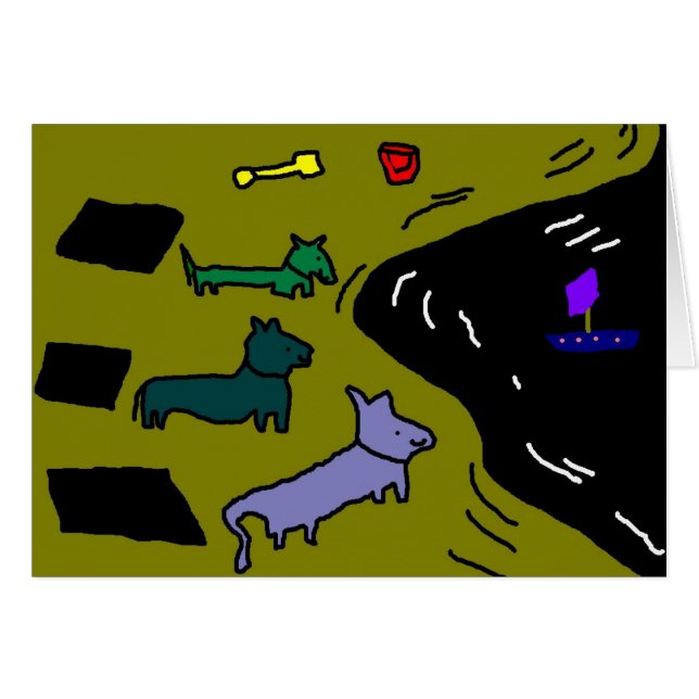 Drie grappig uitziende honden... (Voorkant Horizontaal)