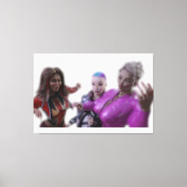 Drie Grappige Dames Canvas Afdruk
