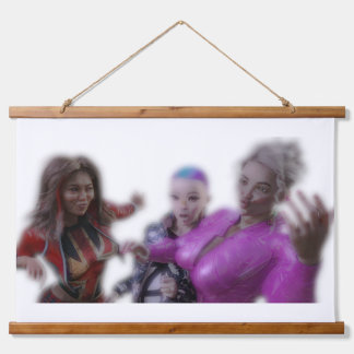 Drie Grappige Dames Hangend Wandkleed