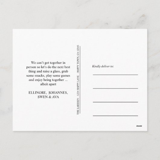 Drie grappige kabouters | Grijs virtueel kerstfees Feestdagenkaart (Achterkant)