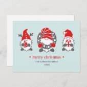 Drie grappige kabouters | Kerst Feestdagen (Voorkant / Achterkant)