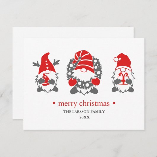 Drie grappige kabouters | Kerst Feestdagen (Voorkant / Achterkant)