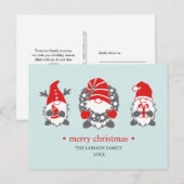 Drie grappige kabouters | Kerstvakantie Feestdagenkaart (Voorkant / Achterkant)