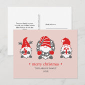 Drie grappige kabouters | Kerstvakantie Feestdagenkaart (Voorkant / Achterkant)