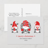 Drie grappige kabouters | Kerstvakantie Feestdagenkaart (Voorkant / Achterkant)