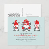 Drie grappige kabouters | Mint Virtual Christmas P Feestdagenkaart (Voorkant / Achterkant)