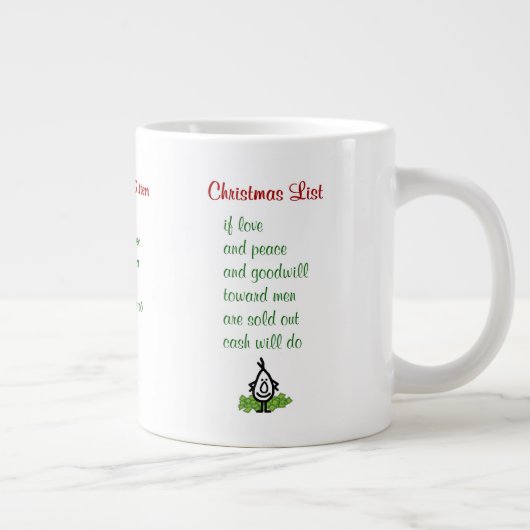 Drie grappige kerstgedichten grote koffiekop (Rechts)