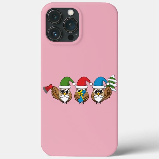 Drie grappige kerstkoepels Case-Mate iPhone case (Achterkant)
