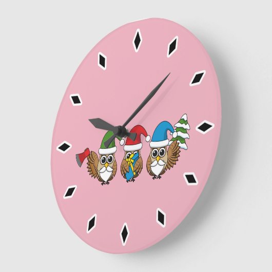 Drie grappige kerstkoepels grote klok (Hoek)