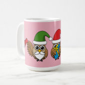 Drie grappige kerstkoepels koffiemok (Voorkant links)