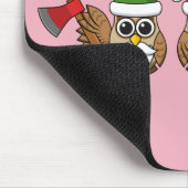 Drie grappige kerstkoepels muismat (Hoek)