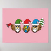 Drie grappige kerstkoepels poster (Voorkant)
