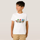 Drie grappige kerstkoepels t-shirt (Voorkant volledig)