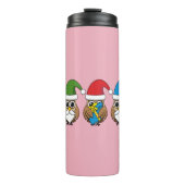 Drie grappige kerstkoepels thermosbeker (Voorkant)