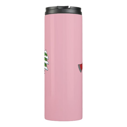 Drie grappige kerstkoepels thermosbeker (Achterkant)