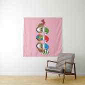 Drie grappige kerstkoepels wandkleed (In Situ (horizontaal))